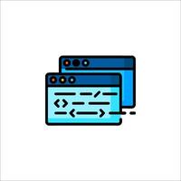A computer screen with code on it vector