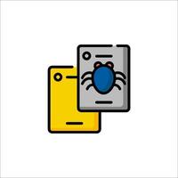 A spider and a piece of paper icon vector