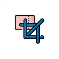 A square with a line through it and a square with a line through it vector