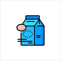 A milk carton icon on a white background vector