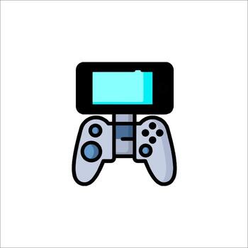un juego controlador con un teléfono en eso vector