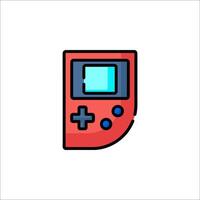 A red game boy icon on a white background vector