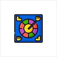 A colorful wheel icon on a white background vector