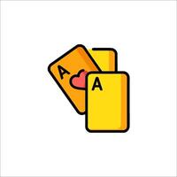 A playing card icon with a heart vector