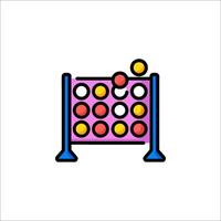 A colorful icon of a game board with balls vector
