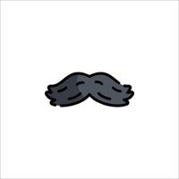 A mustache icon on a white background vector