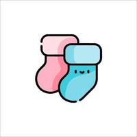 A pair of socks with a smiley face on it vector