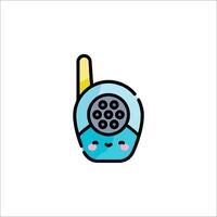 A cartoon walkie talkie with a smiley face vector