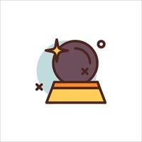 A crystal ball icon on a white background vector