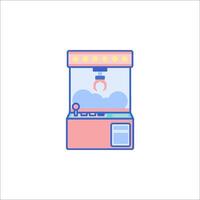 A game machine with a coin in it vector
