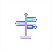 A signpost with arrows pointing in different directions vector
