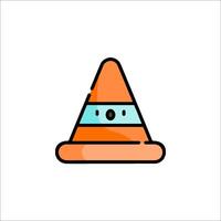 A traffic cone icon on a white background vector