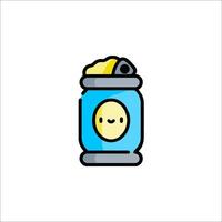 A cartoon can of spray paint with a smiley face vector