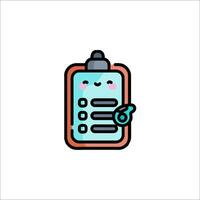 A checklist icon with a smiley face vector