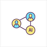 Ai and people icon vector