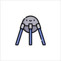 A spider with a smiley face on it vector