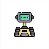 A robot icon with a green face vector