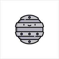 A robot ball with a smile on it vector