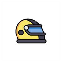 A yellow helmet icon on a white background vector