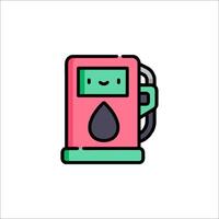 A cartoon gas pump with a smiley face vector