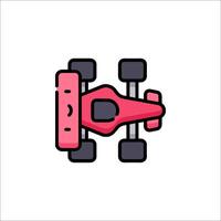 A red racing car icon on a white background vector