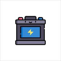 A battery icon with a lightning bolt on it vector
