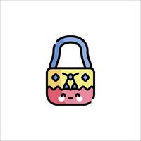 A cute little purse with a smiley face on it vector