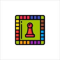 A colorful square with a chess piece in it vector