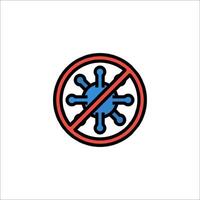 No virus sign icon illustration vector