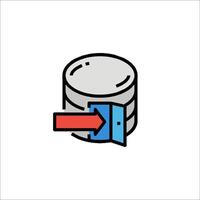 A file with a red arrow pointing to it vector