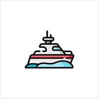 A boat icon on a white background vector