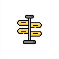 A yellow arrow pointing to the right and left vector