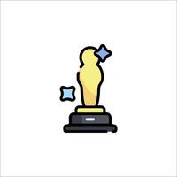 The oscar award icon is shown on a white background vector