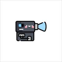 A cartoon character with a camera on it vector