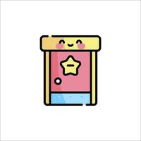 A cartoon character holding a star in its hand vector