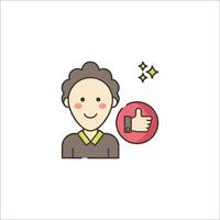 A man with a thumbs up icon vector