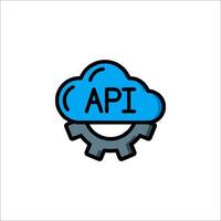 Api cloud computing vector
