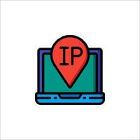 Ip address location icon illustration vector