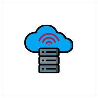 Cloud computing icon illustration vector