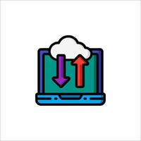 Cloud computing icon illustration vector