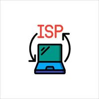 The isp logo is shown on a white background vector