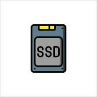 A ssd icon on a white background vector