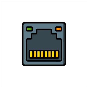 A network cable icon on a white background vector