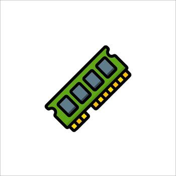 Memory module ram icon vector
