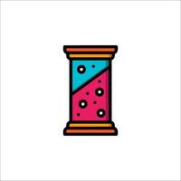 A colorful clock icon with a colorful design vector