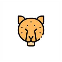 A cheetah head icon on a white background vector