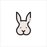 A bunny head icon on a white background vector