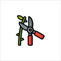 Garden tools icon illustration vector