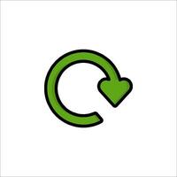 A green recycle symbol on a white background vector