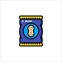 A bag of peanuts icon on a white background vector